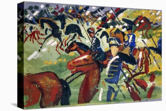 Hussars Setting Out, 1913-August Macke-Stretched Canvas