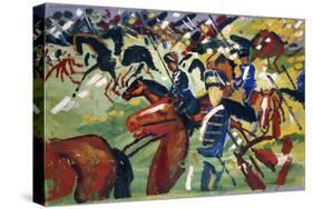 Hussars Setting Out, 1913-August Macke-Stretched Canvas