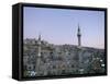 Hussein Mosque and City, Amman, Jordan, Middle East-Alison Wright-Framed Stretched Canvas