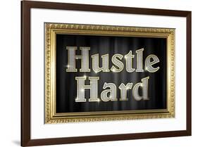 Hustle Hard Faux Framed Poster-null-Framed Poster