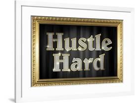 Hustle Hard Faux Framed Poster-null-Framed Poster