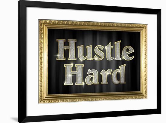 Hustle Hard Faux Framed Poster-null-Framed Poster