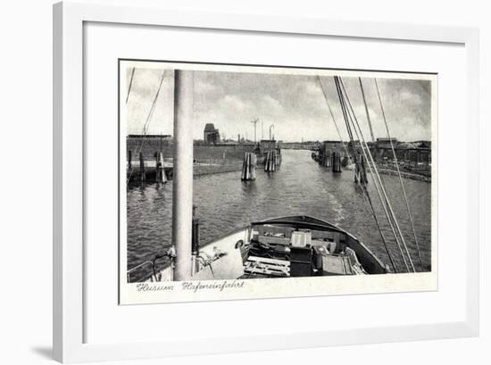 Husum, Blick Vom Schiff in Die Hafeneinfahrt-null-Framed Giclee Print