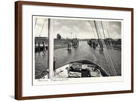 Husum, Blick Vom Schiff in Die Hafeneinfahrt-null-Framed Giclee Print