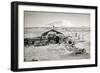 Hut and Mt. Erebus Photographed by Moonlight, 13th June 1911-Herbert Ponting-Framed Photographic Print