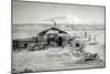 Hut and Mt. Erebus Photographed by Moonlight, 13th June 1911-Herbert Ponting-Mounted Photographic Print