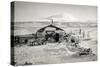 Hut and Mt. Erebus Photographed by Moonlight, 13th June 1911-Herbert Ponting-Stretched Canvas