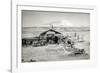 Hut and Mt. Erebus Photographed by Moonlight, 13th June 1911-Herbert Ponting-Framed Photographic Print