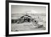 Hut and Mt. Erebus Photographed by Moonlight, 13th June 1911-Herbert Ponting-Framed Photographic Print