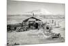 Hut and Mt. Erebus Photographed by Moonlight, 13th June 1911-Herbert Ponting-Mounted Photographic Print