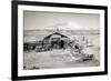Hut and Mt. Erebus Photographed by Moonlight, 13th June 1911-Herbert Ponting-Framed Premium Photographic Print