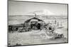 Hut and Mt. Erebus Photographed by Moonlight, 13th June 1911-Herbert Ponting-Mounted Photographic Print