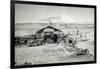 Hut and Mt. Erebus Photographed by Moonlight, 13th June 1911-Herbert Ponting-Framed Photographic Print