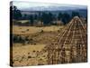 Hut Construction Above the Flatlands, Omo River Region, Ethiopia-Janis Miglavs-Stretched Canvas