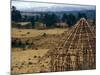 Hut Construction Above the Flatlands, Omo River Region, Ethiopia-Janis Miglavs-Mounted Photographic Print