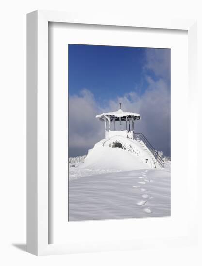 hut for viewing on the summit of the Kandel, Black Forest, Baden-Wurttemberg, Germany-Markus Lange-Framed Photographic Print