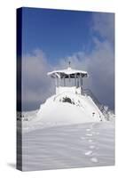 hut for viewing on the summit of the Kandel, Black Forest, Baden-Wurttemberg, Germany-Markus Lange-Stretched Canvas