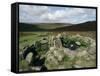 Hut Foundations, Grimspound Enclosure, Dartmoor, Devon, England, United Kingdom-Adam Woolfitt-Framed Stretched Canvas