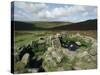 Hut Foundations, Grimspound Enclosure, Dartmoor, Devon, England, United Kingdom-Adam Woolfitt-Stretched Canvas