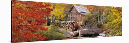 Hut in a Forest, St. Park, Glade Creek Grist Mill Babcock, West Virginia, USA-null-Stretched Canvas