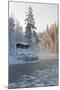 Hut near Pond in Winter Forest-Risto0-Mounted Photographic Print