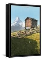 Hut Near the Matterhorn, Swiss Alps-null-Framed Stretched Canvas