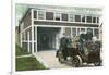 Hutchinson, Kansas - Fire Station No 2 Exterior with Truck View-Lantern Press-Framed Art Print