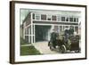 Hutchinson, Kansas - Fire Station No 2 Exterior with Truck View-Lantern Press-Framed Art Print