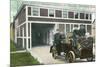 Hutchinson, Kansas - Fire Station No 2 Exterior with Truck View-Lantern Press-Mounted Premium Giclee Print