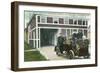 Hutchinson, Kansas - Fire Station No 2 Exterior with Truck View-Lantern Press-Framed Art Print