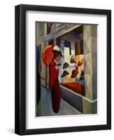 Hutladen-hatshop, 1914 Canvas, 60,5 x 50,5 cm.-August Macke-Framed Giclee Print