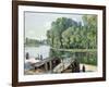 Huts Along the Canal Du Loing, Effect of Sunlight, 1896-Alfred Sisley-Framed Giclee Print