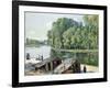 Huts Along the Canal Du Loing, Effect of Sunlight, 1896-Alfred Sisley-Framed Giclee Print