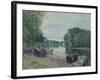 Huts at the Edge of the Loing; Cabanes Au Bord Du Loing, 1896-Alfred Sisley-Framed Giclee Print