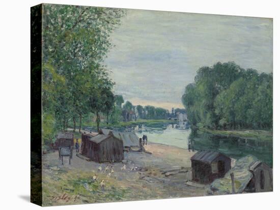 Huts at the Edge of the Loing; Cabanes Au Bord Du Loing, 1896-Alfred Sisley-Stretched Canvas