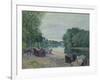 Huts at the Edge of the Loing; Cabanes Au Bord Du Loing, 1896-Alfred Sisley-Framed Giclee Print