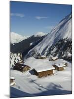 Huts, Hintertux Glacier, Mayrhofen Ski Resort, Zillertal Valley, Austrian Tyrol, Austria-Christian Kober-Mounted Photographic Print