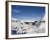 Huts, Hintertux Glacier, Mayrhofen Ski Resort, Zillertal Valley, Austrian Tyrol, Austria-Christian Kober-Framed Photographic Print