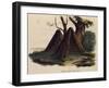 Huts in Jervis Bay, New Holland, Engraving from Painting by Louis-Auguste De Sainson-null-Framed Giclee Print