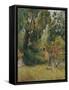 Huts Under the Trees-Paul Gauguin-Framed Stretched Canvas