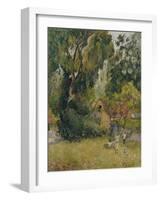 Huts Under the Trees-Paul Gauguin-Framed Giclee Print