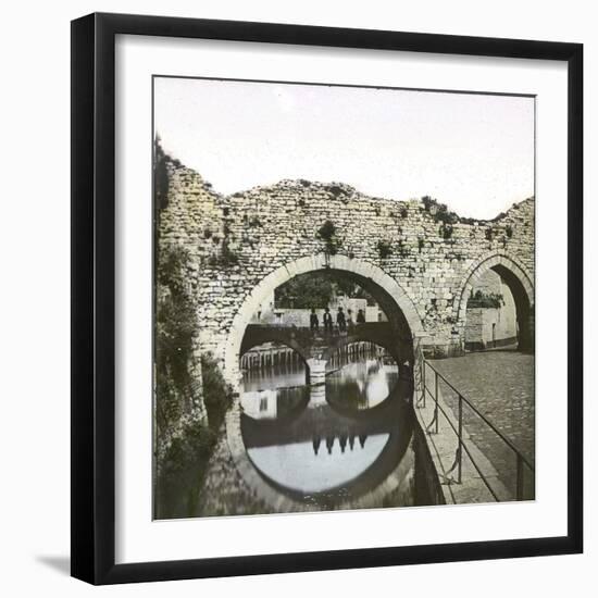 Huy (Belgium), the Former Gate of the City-Leon, Levy et Fils-Framed Premium Photographic Print