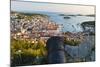 Hvar Fortress Cannon and Hvar Town at Sunset Taken from the Spanish Fort (Fortica)-Matthew Williams-Ellis-Mounted Photographic Print