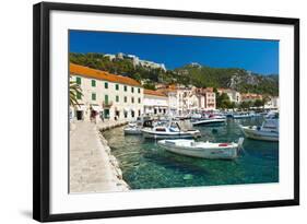 Hvar Harbour and Fortica (Spanish Fortress)-Matthew Williams-Ellis-Framed Photographic Print