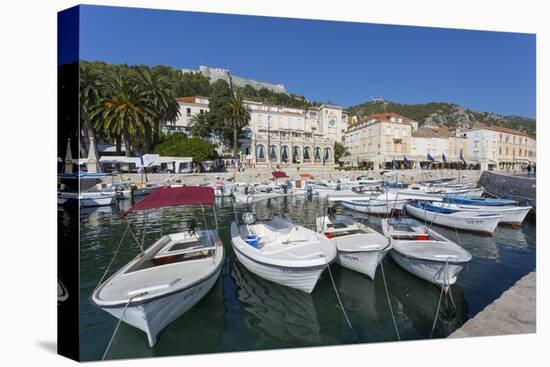 Hvar Harbour, Hvar Island, Dalmatia, Croatia, Europe-Frank Fell-Stretched Canvas