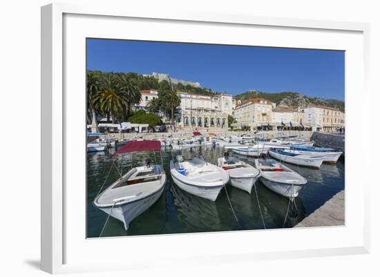 Hvar Harbour, Hvar Island, Dalmatia, Croatia, Europe-Frank Fell-Framed Photographic Print