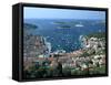 Hvar Town and Harbour, Croatia-Peter Thompson-Framed Stretched Canvas