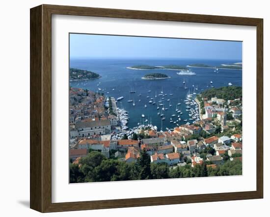 Hvar Town and Harbour, Croatia-Peter Thompson-Framed Photographic Print