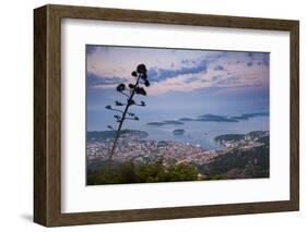 Hvar Town and the Pakleni Islands (Paklinski Islands) at Night-Matthew Williams-Ellis-Framed Photographic Print