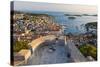 Hvar Town and Tourists at Hvar Spanish Fort (Fortica) at Sunset-Matthew Williams-Ellis-Stretched Canvas